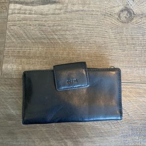 NWOT Fossil RFID black wallet